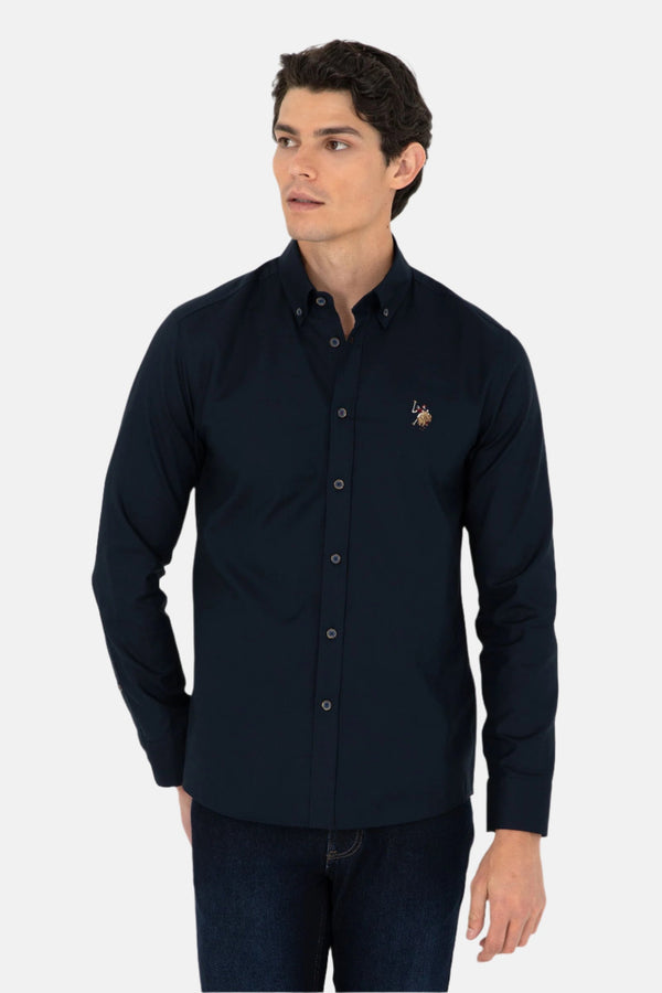 U.S. Polo Assn. plava muška košulja s dugim rukavima