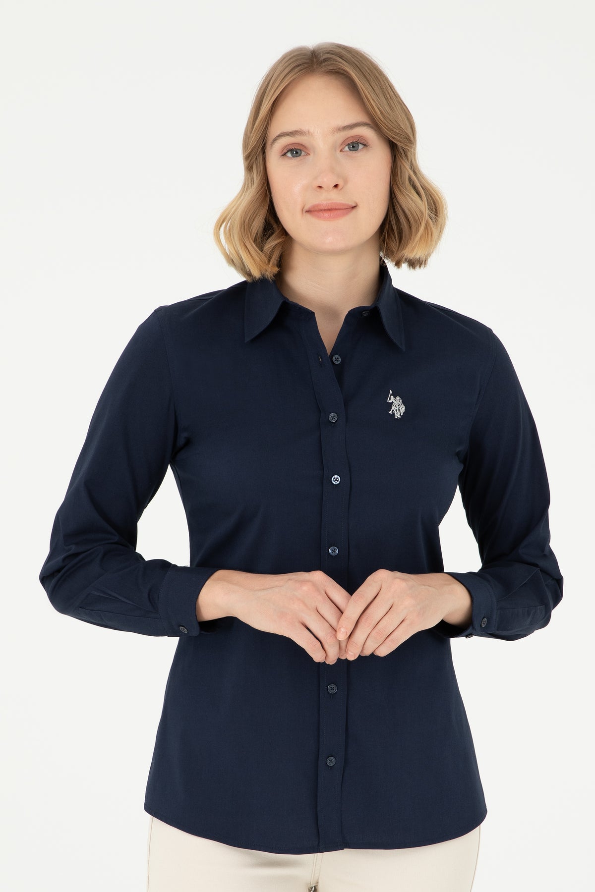U.S. Polo Assn. teget ženska košulja uskog kroja