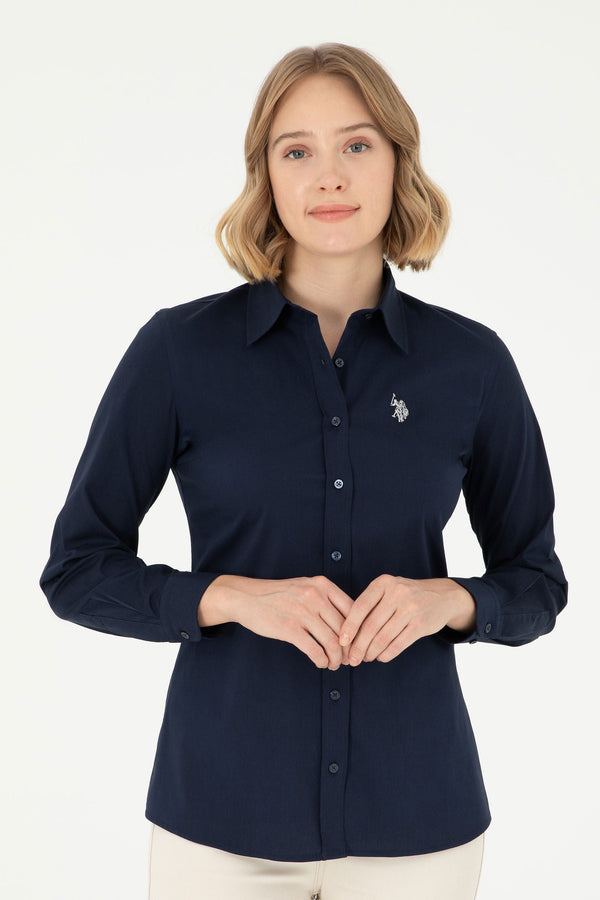 U.S. Polo Assn. teget ženska košulja s bijelim logotipom
