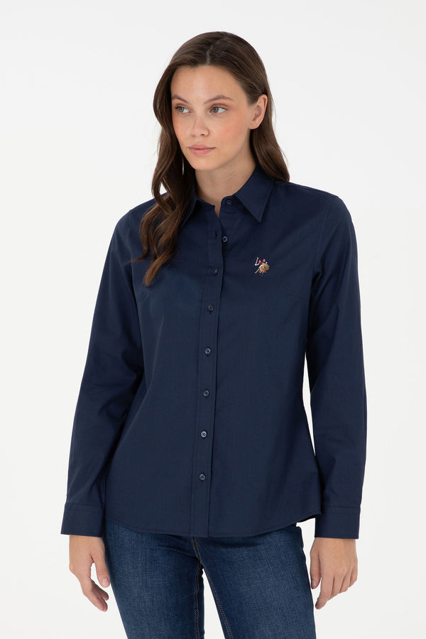 U.S. Polo Assn. teget ženska košulja sa zlatnim logotipom