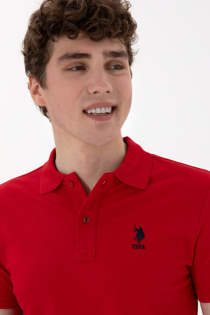U.S. Polo Assn. crvena muška majica s kratkim rukavima-[SKU]