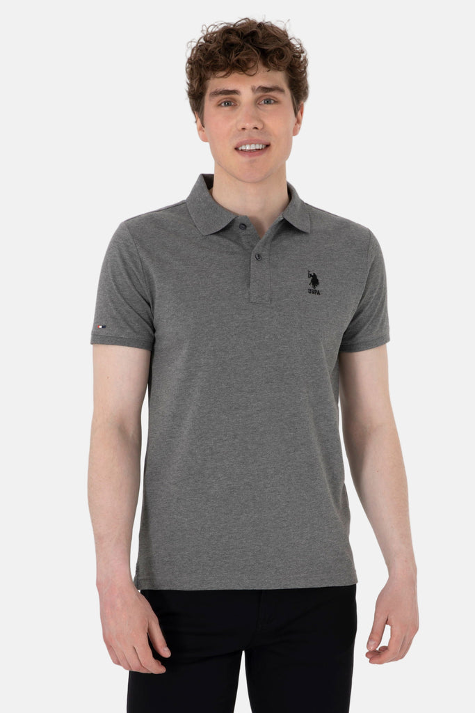 U.S. Polo Assn. siva muška polo majica sa crnim znakom-[SKU]