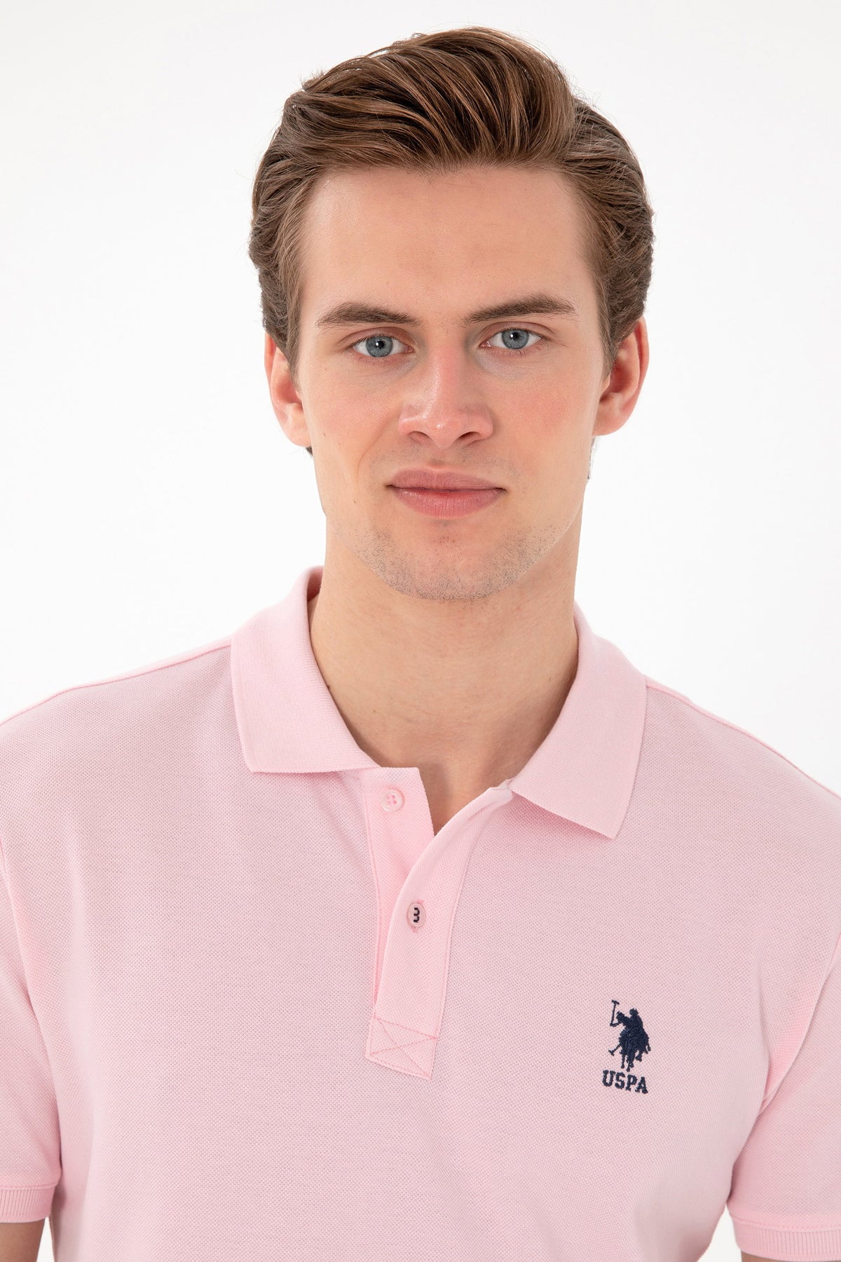 U.S. Polo Assn. roza muška polo majica s vezenim logom