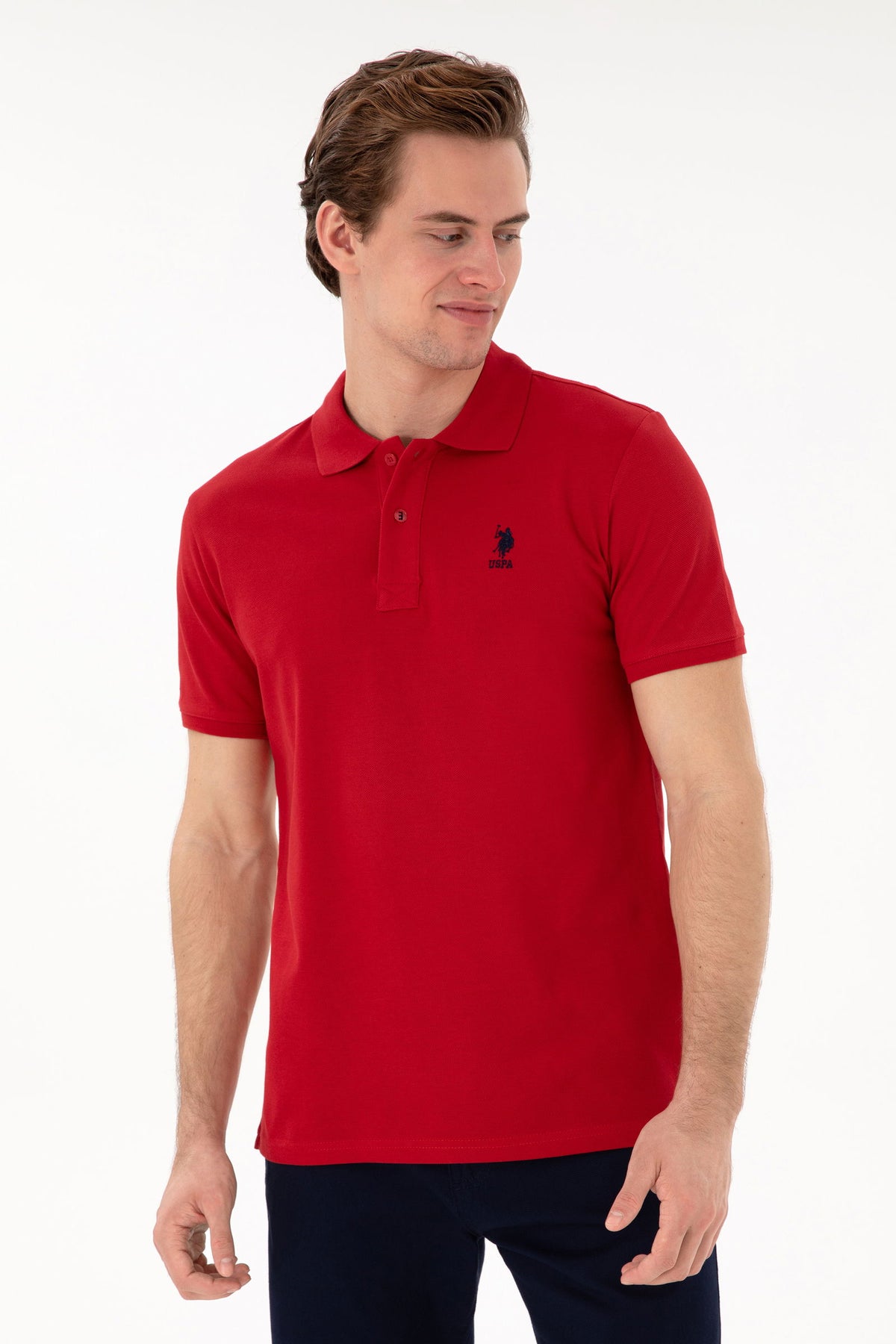 U.S. Polo Assn. crvena muška polo majica s vezenim logom