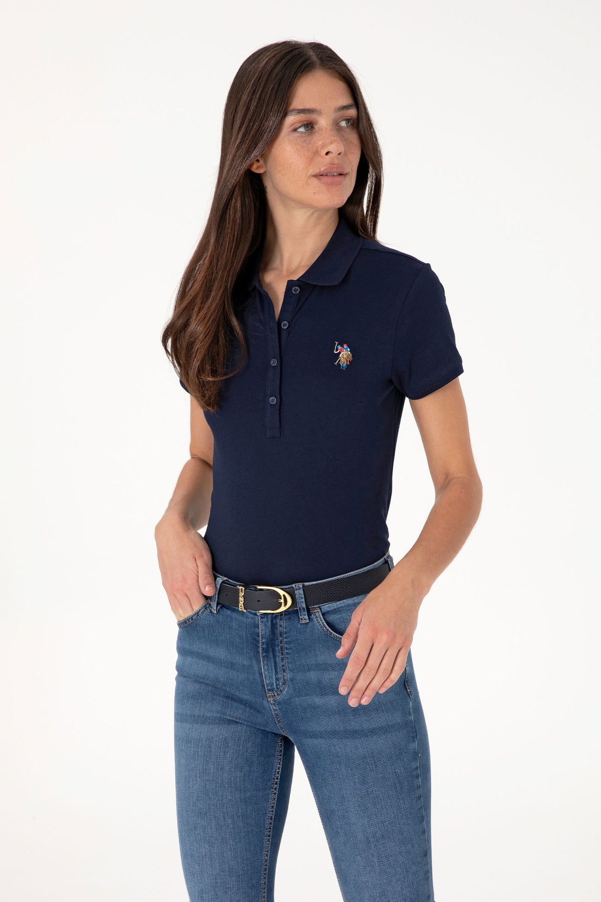 U.S. Polo Assn. teget ženska polo majica s malim logom