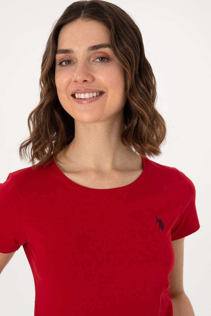 U.S. Polo Assn. crvena ženska majica s kratkim rukavima-[SKU]