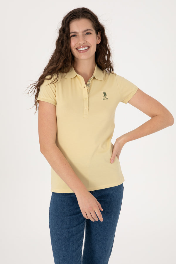 U.S. Polo Assn. žuta ženska polo majica s vezenim logom