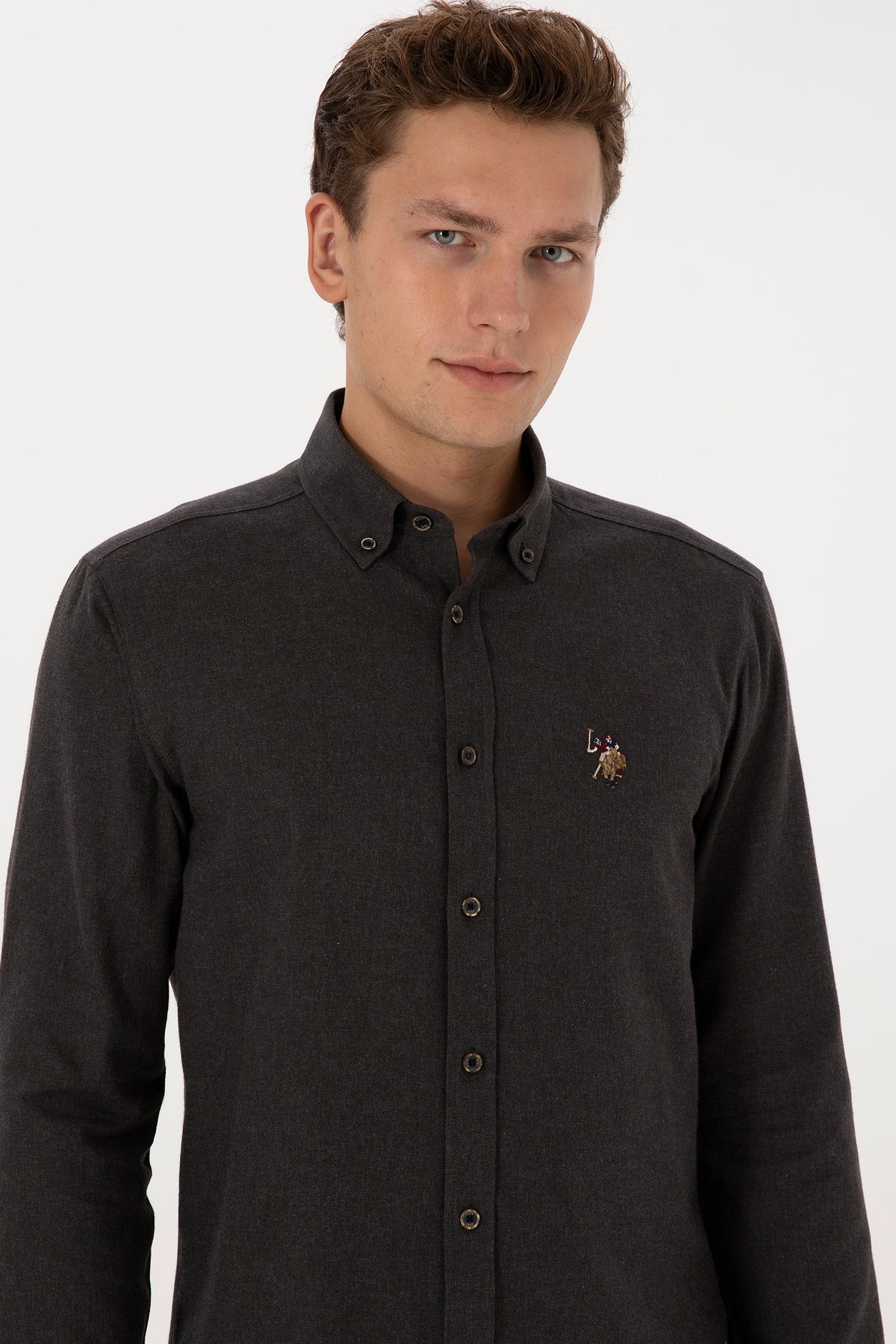 U.S. Polo Assn. crna muška button-down košulja