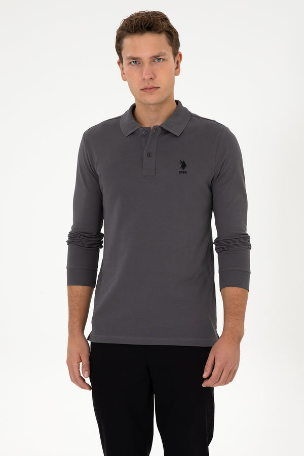 U.S. Polo Assn. antracit muška polo majica dugih rukava