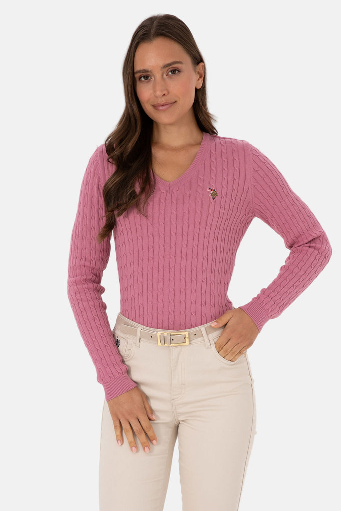 U.S. Polo Assn. pink ženski džemper (2226089VR167)-[SKU]