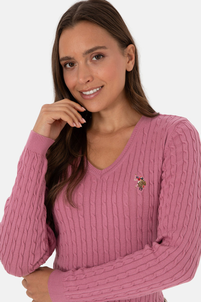 U.S. Polo Assn. pink ženski džemper (2226089VR167)-[SKU]