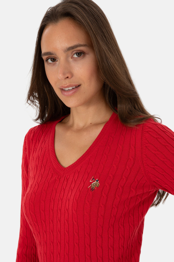 U.S. Polo Assn. crveni ženski džemper (2226089VR171)-[SKU]