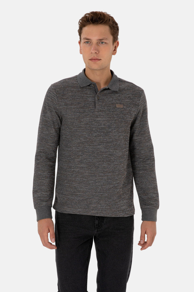 U.S. Polo Assn. siva muška polo majica dugih rukava-[SKU]