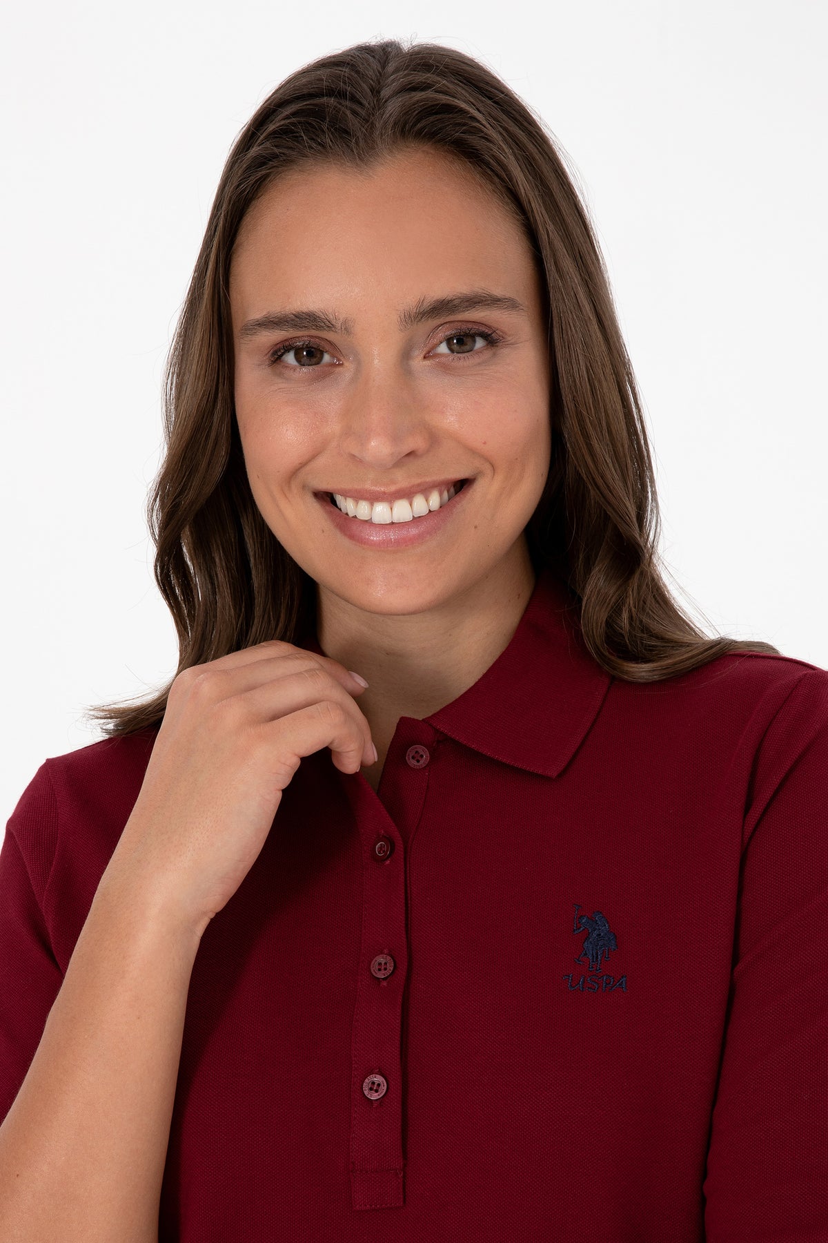 U.S. Polo Assn. bordo ženska polo majica dugih rukava klasičnog kroja