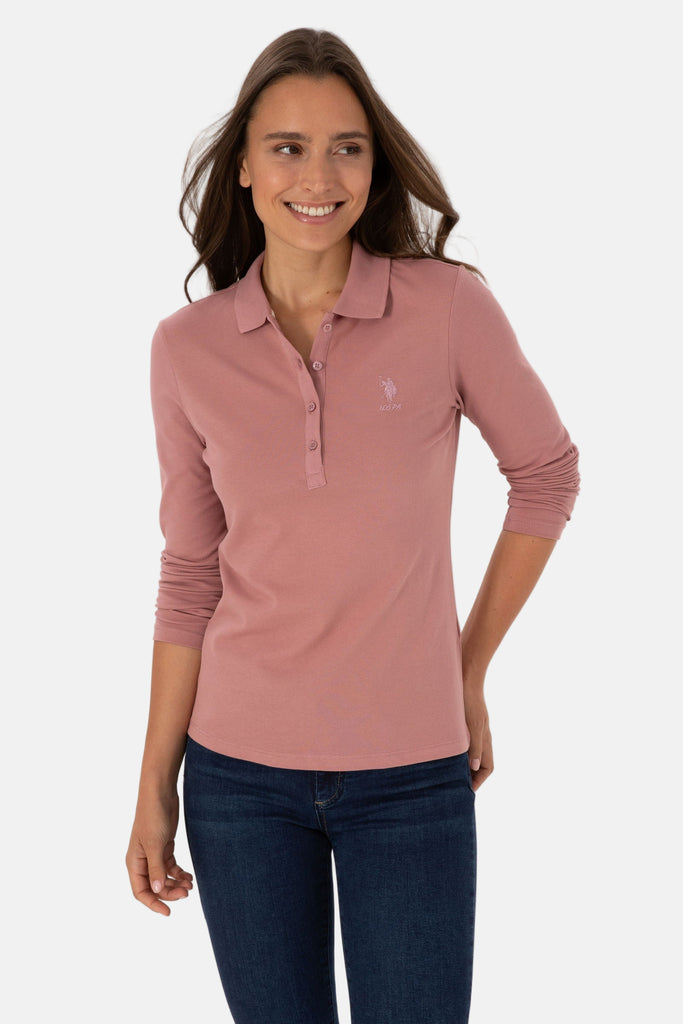 U.S. Polo Assn. roza ženska majica s dugim rukavima-[SKU]