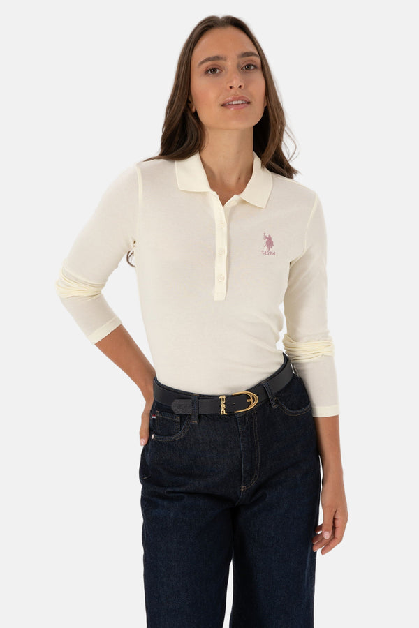 U.S. Polo Assn. bijela ženska polo majica dugih rukava