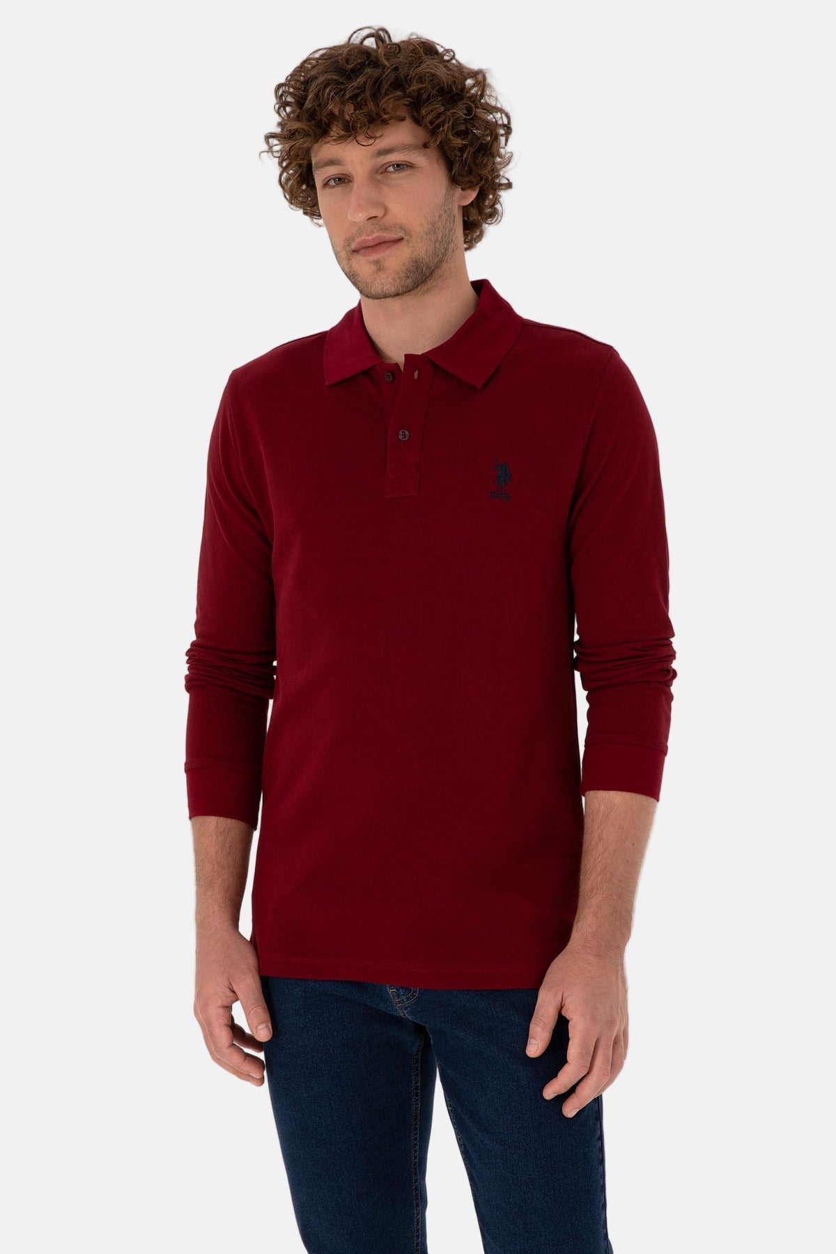 U.S. Polo Assn. bordo muška polo majica dugih rukava