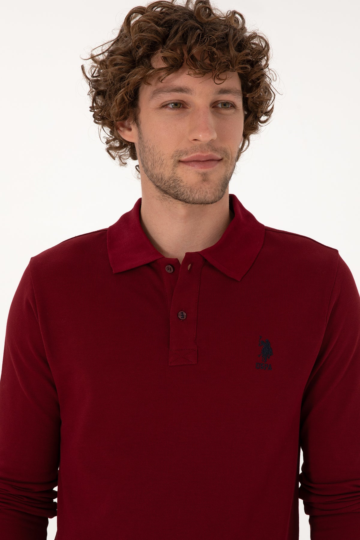 U.S. Polo Assn. bordo muška polo majica dugih rukava