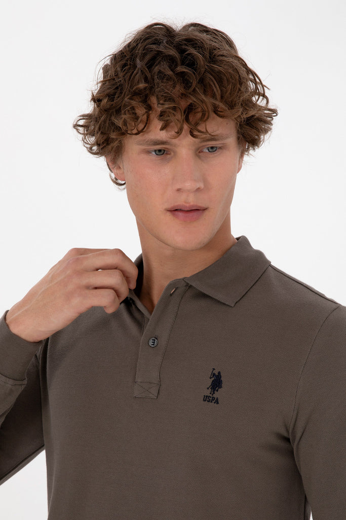 U.S. Polo Assn. smeđa muška majica dugih rukava-[SKU]