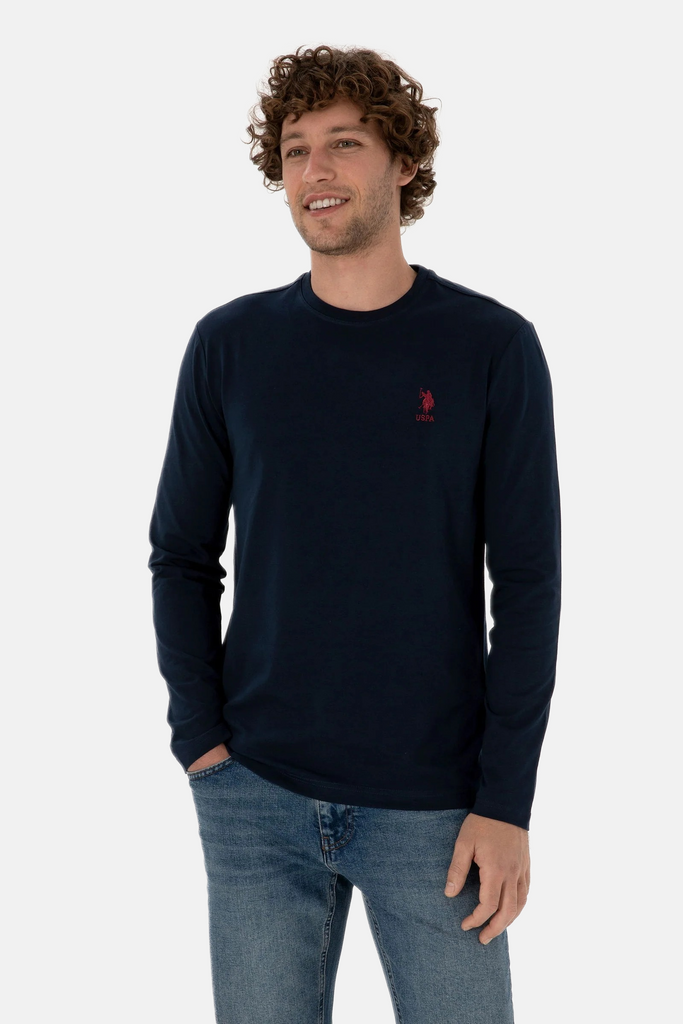 U.S. Polo Assn. teget plava muška majica dugih rukava-[SKU]