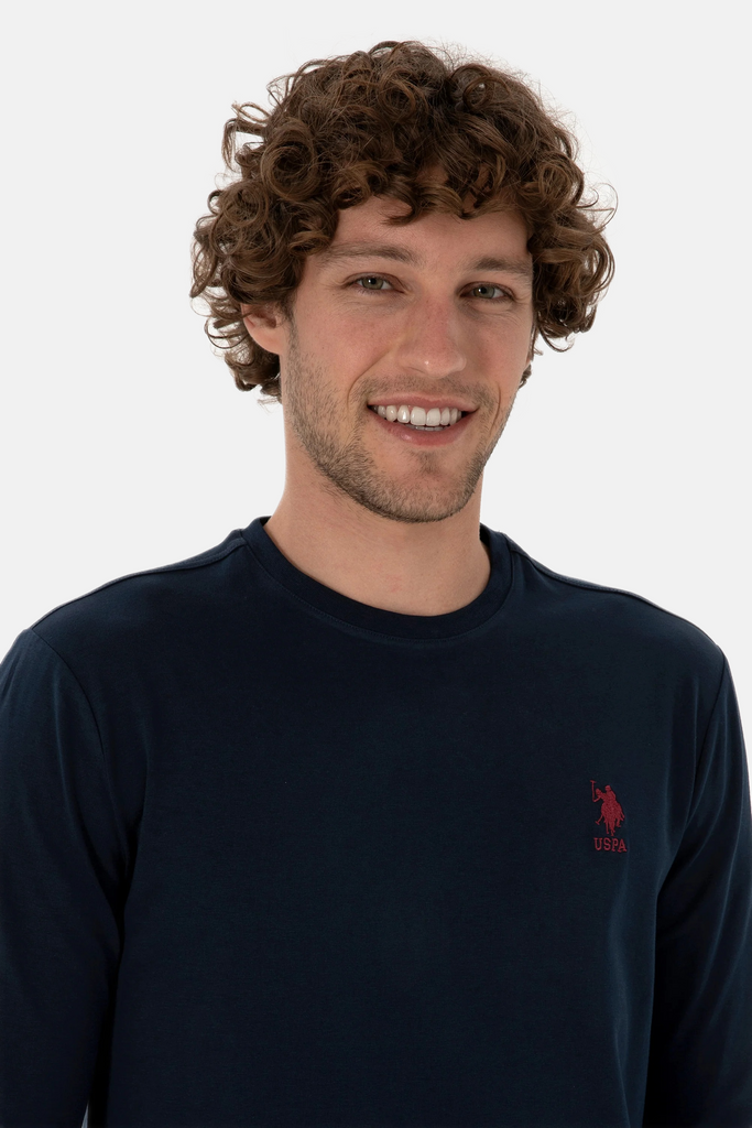 U.S. Polo Assn. teget plava muška majica dugih rukava-[SKU]