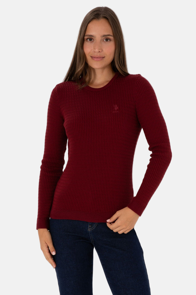 U.S. Polo Assn. bordo ženski džemper (2226393VR014)-[SKU]