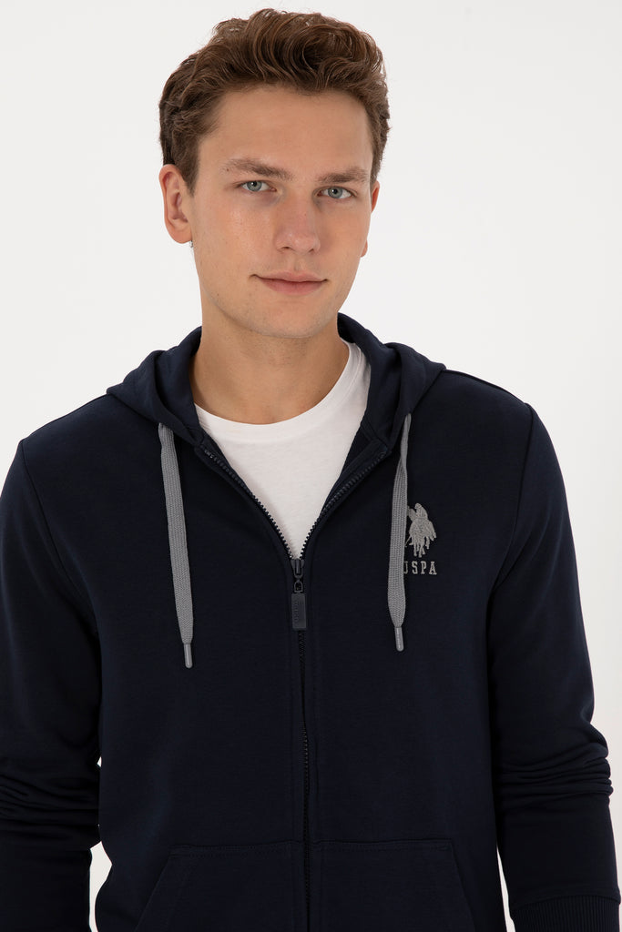 U.S. Polo Assn. teget plava muška dukserica sa kapuljačom-[SKU]