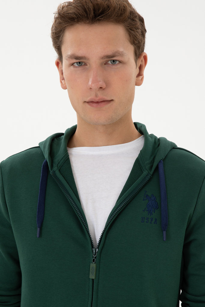 U.S. Polo Assn. zelena muška dukserica sa kapuljačom-[SKU]