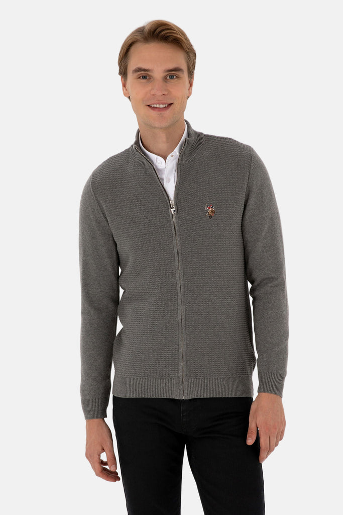 U.S. Polo Assn. sivi muški džemper (2227188VR086)-[SKU]