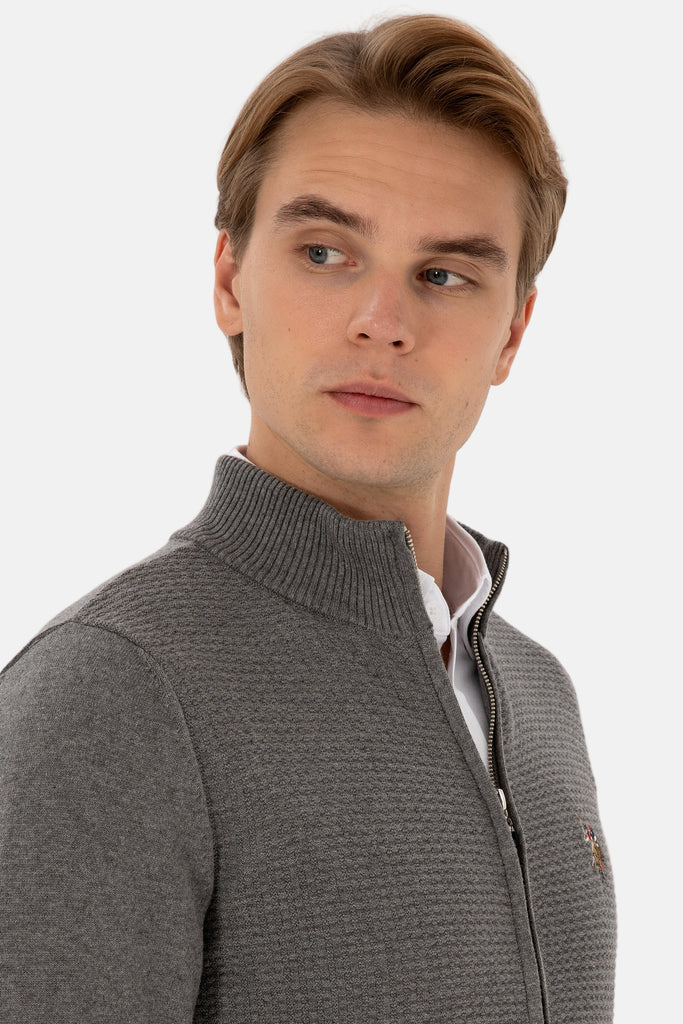 U.S. Polo Assn. sivi muški džemper (2227188VR086)-[SKU]