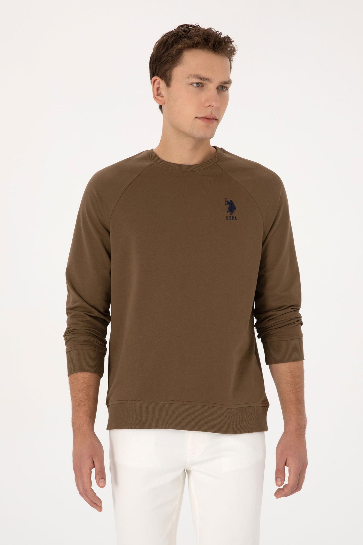 U.S. Polo Assn. khaki muška majica s dugim rukavima