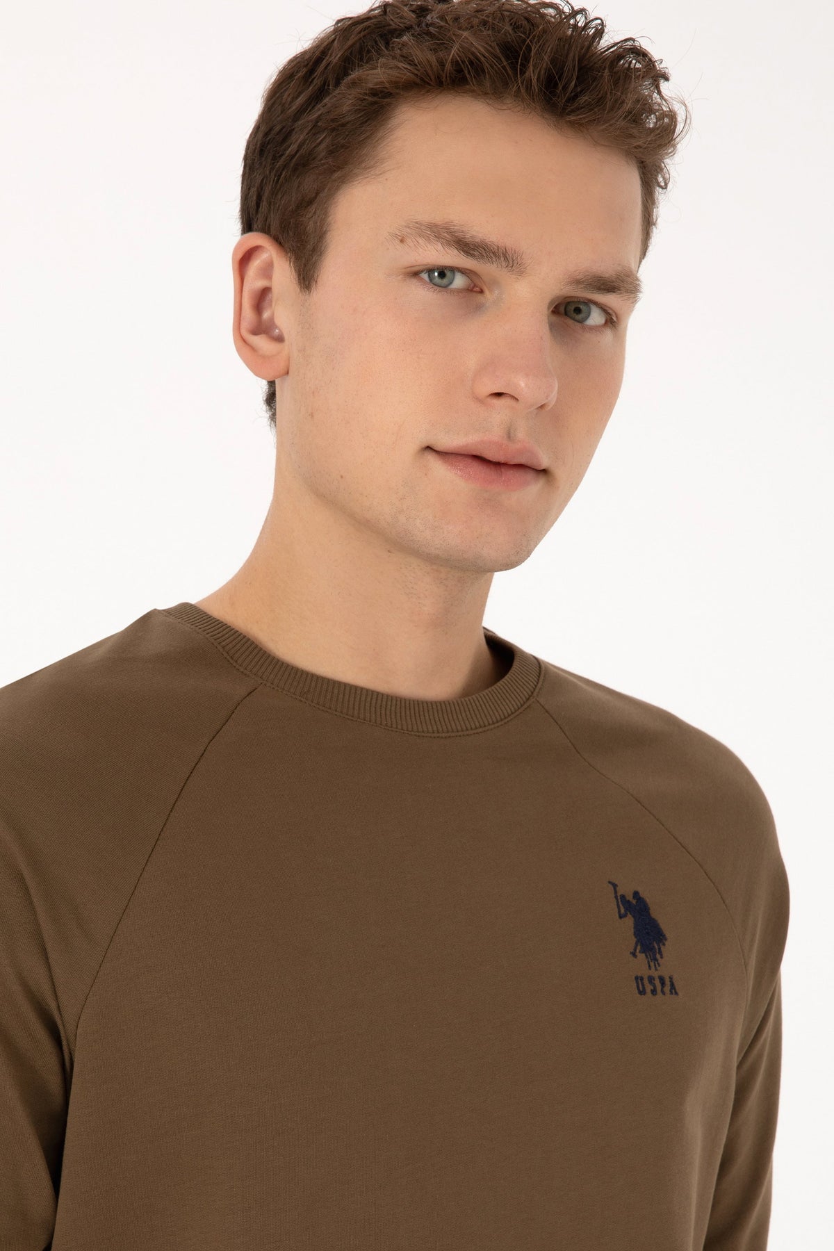 U.S. Polo Assn. khaki muška majica s dugim rukavima