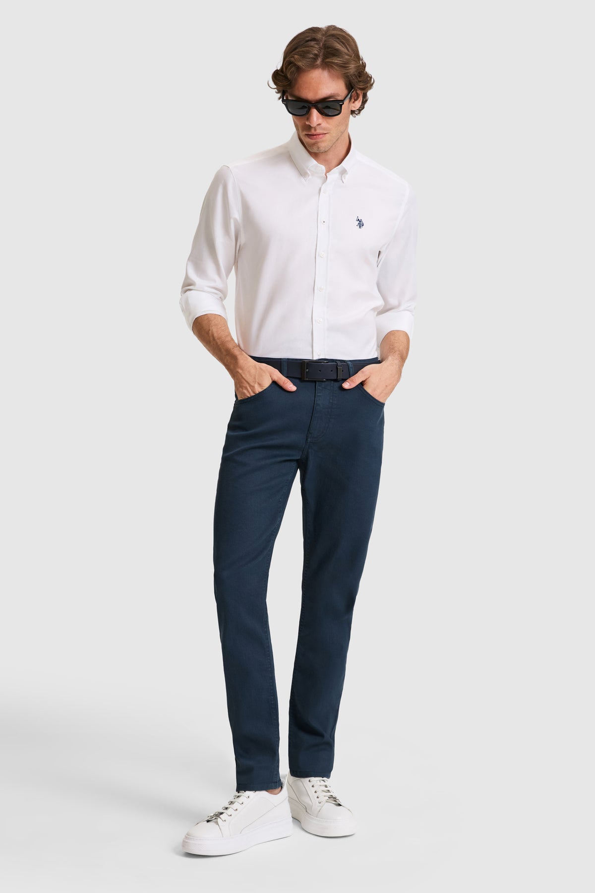 U.S. Polo Assn. tamnoplave muške slim pantalone
