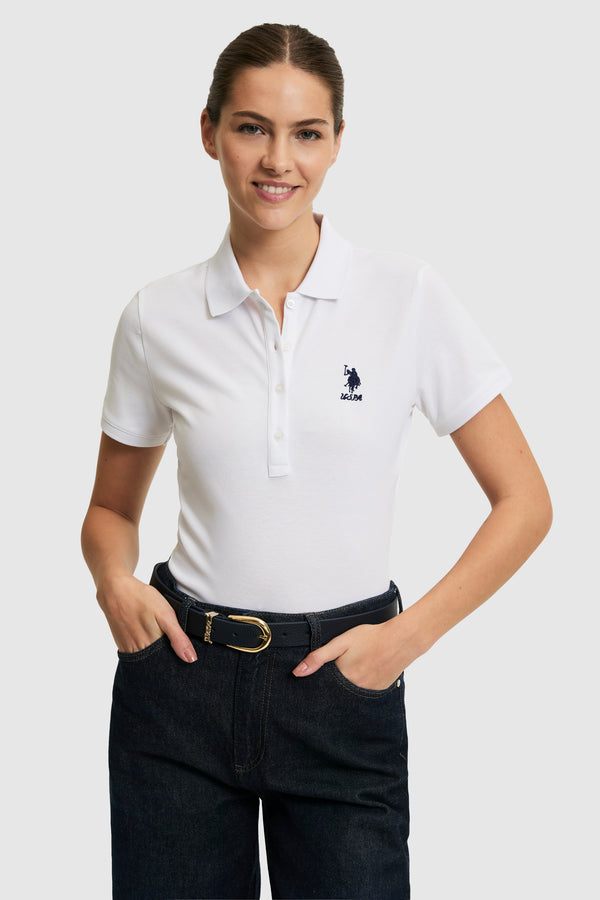 U.S. Polo Assn. bijela ženska polo majica kratkih rukava