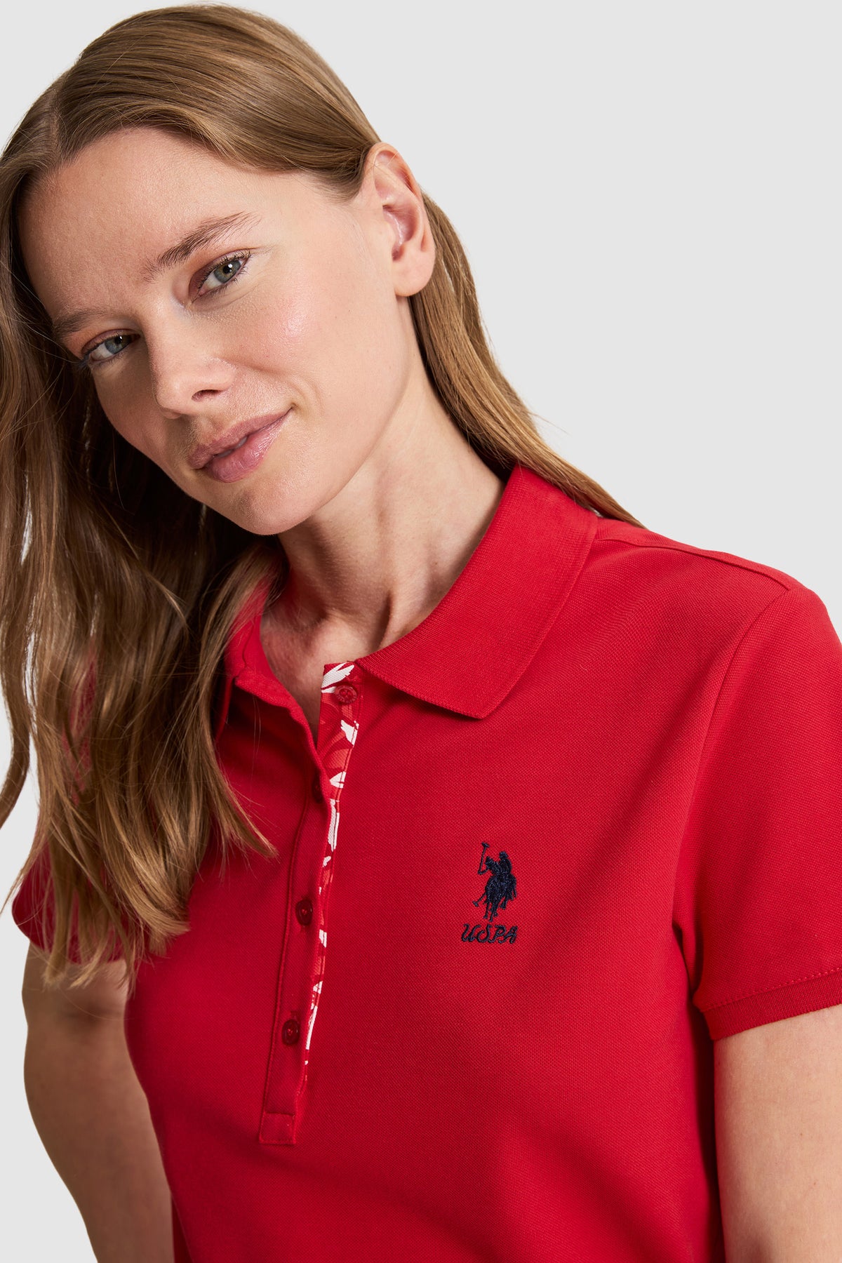 U.S. Polo Assn. crvena ženska polo majica kratkih rukava