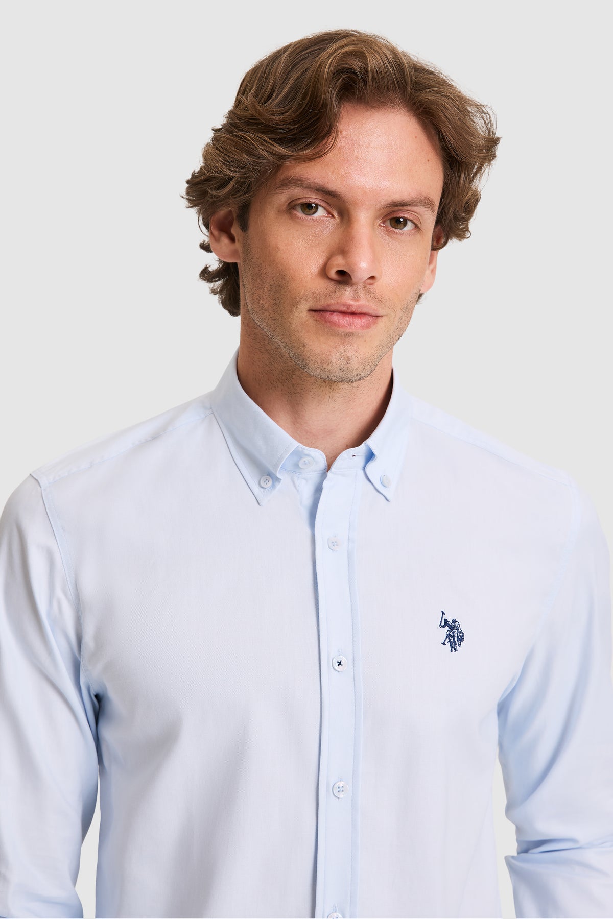 U.S. Polo Assn. muška svijetloplava oxford košulja
