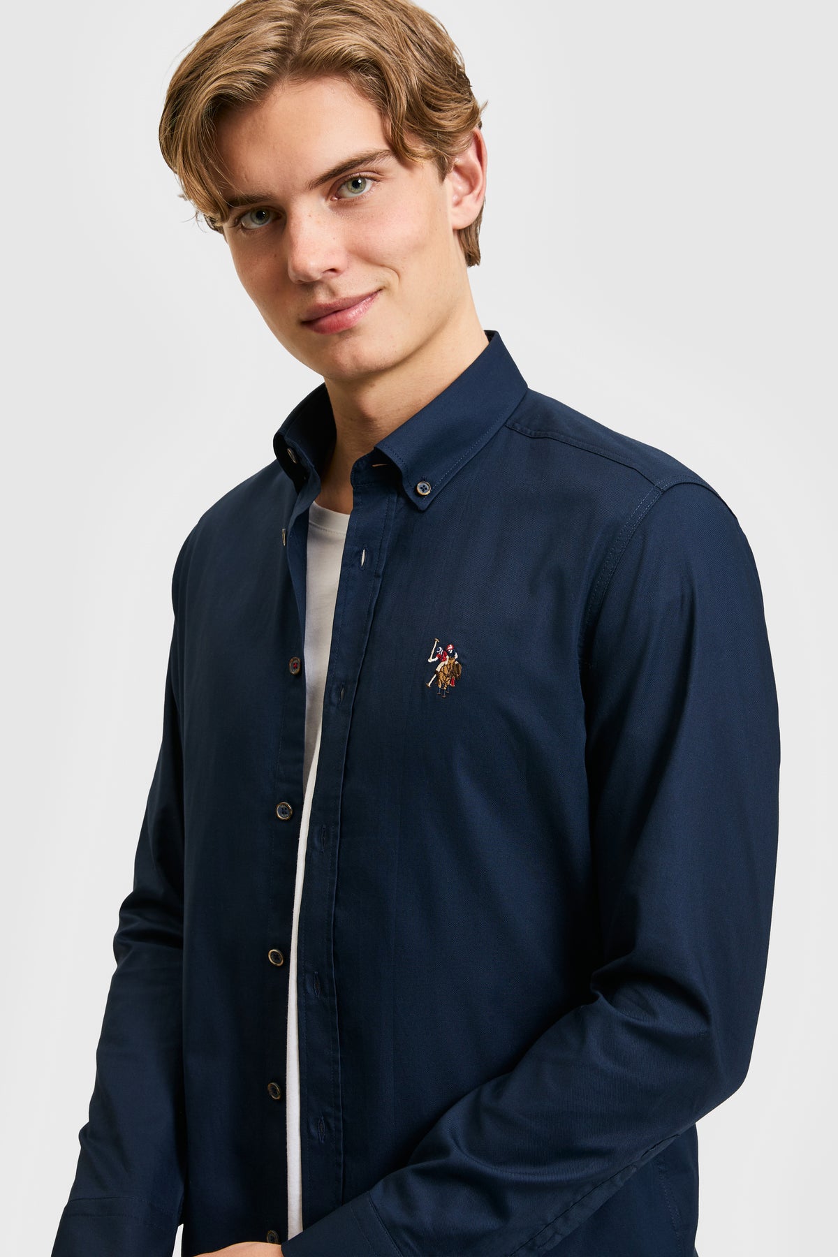 U.S. Polo Assn. teget muška košulja uskog kroja
