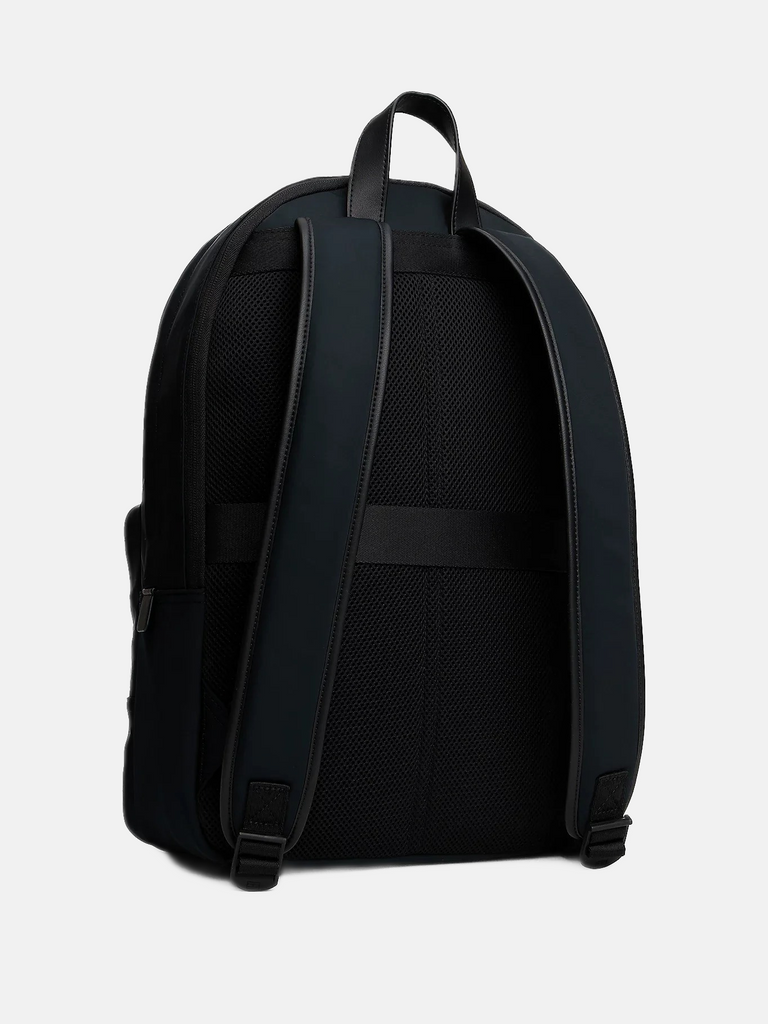 Tommy Hilfiger crni muški ruksak sa kožnim detaljima-[SKU]