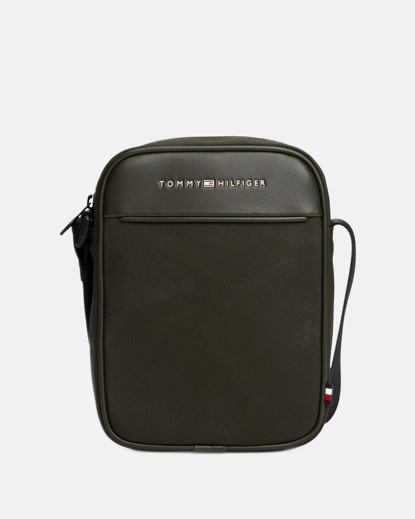 Tommy Hilfiger crna muška kožna torba-[SKU]