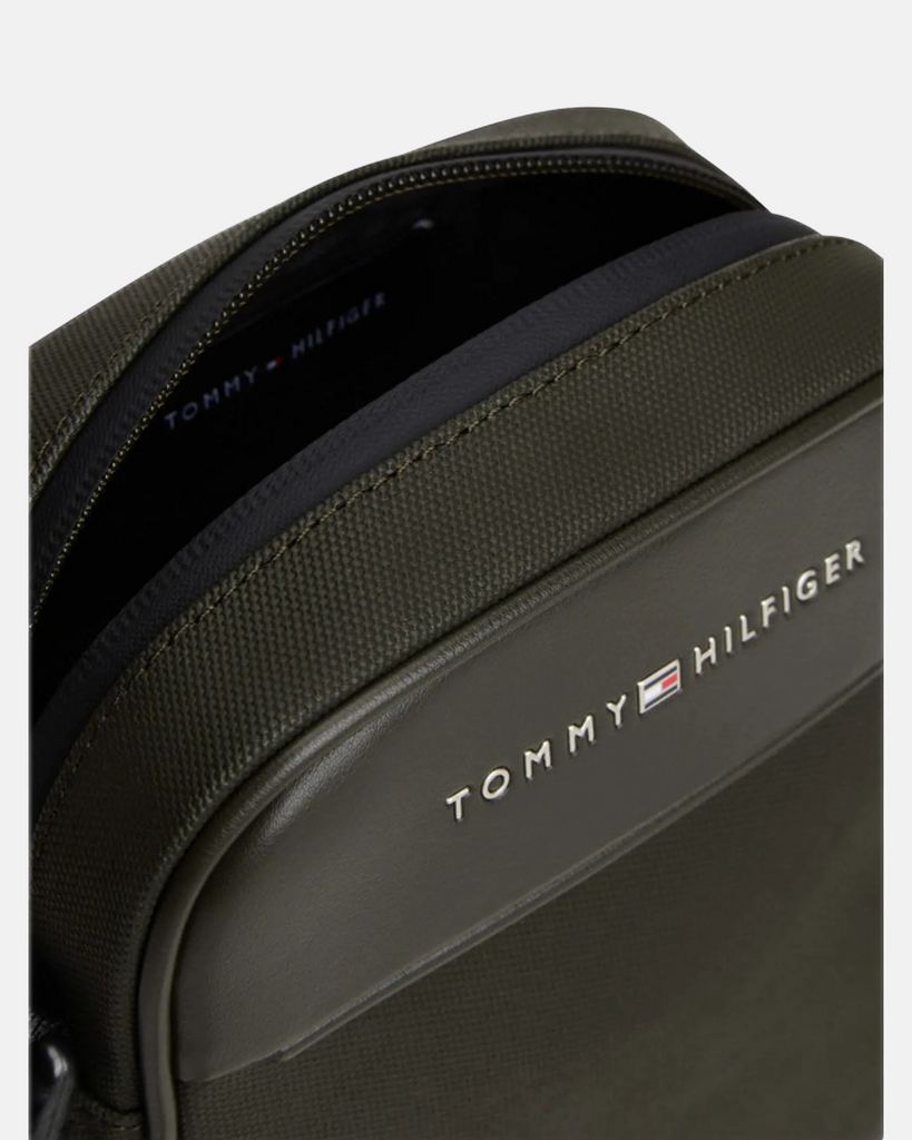 Tommy Hilfiger crna muška kožna torba-[SKU]