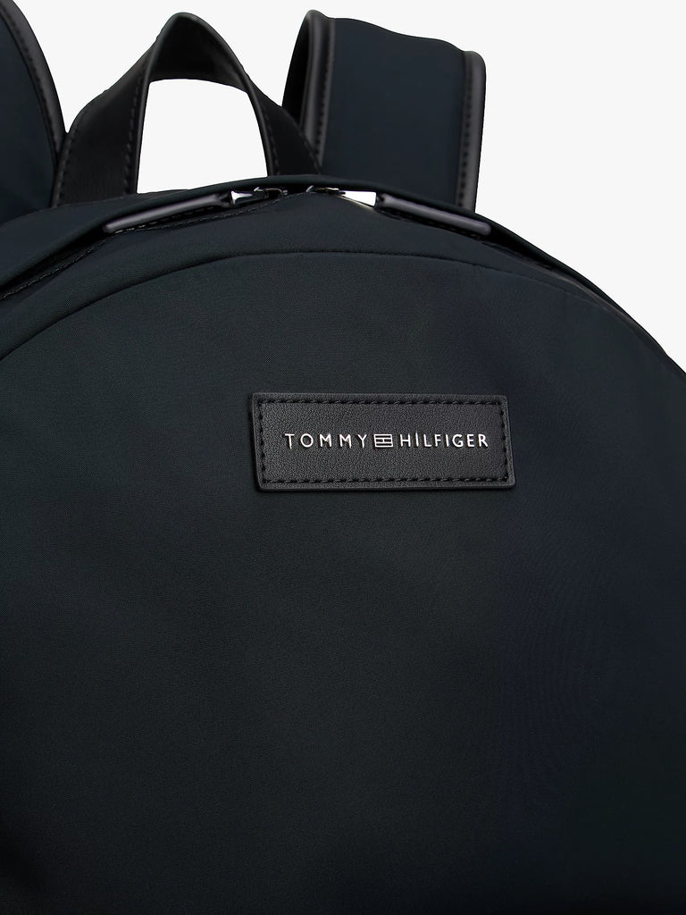 Tommy Hilfiger crni muški ruksak sa kožnim detaljima-[SKU]