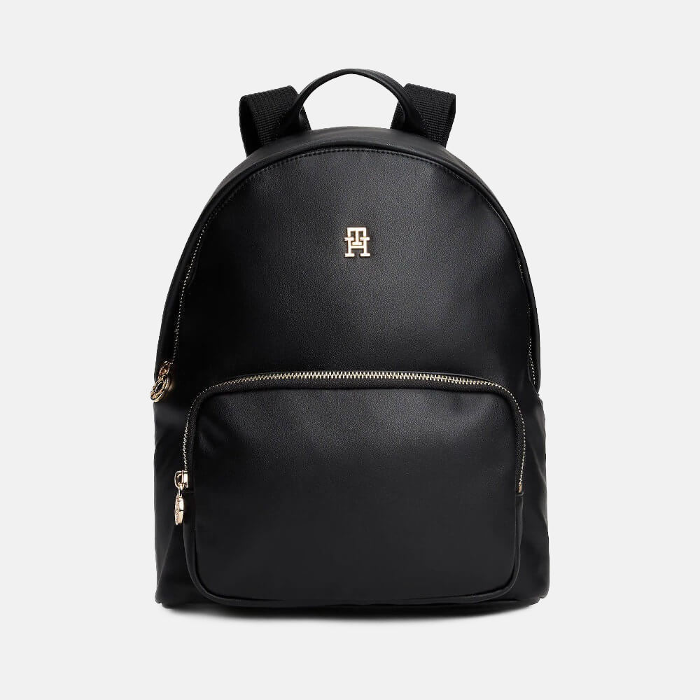 Tommy Hilfiger crni ženski ruksak sa velikim zasebnim džepom-[SKU]