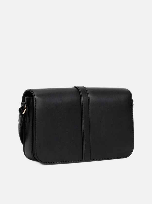 Tommy Hilfiger crna ženska torba sa elegantnom kopčom-[SKU]