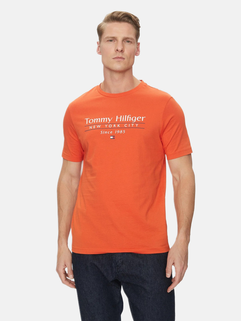 Tommy Hilfiger narandžasta muška majica s natpisom-[SKU]