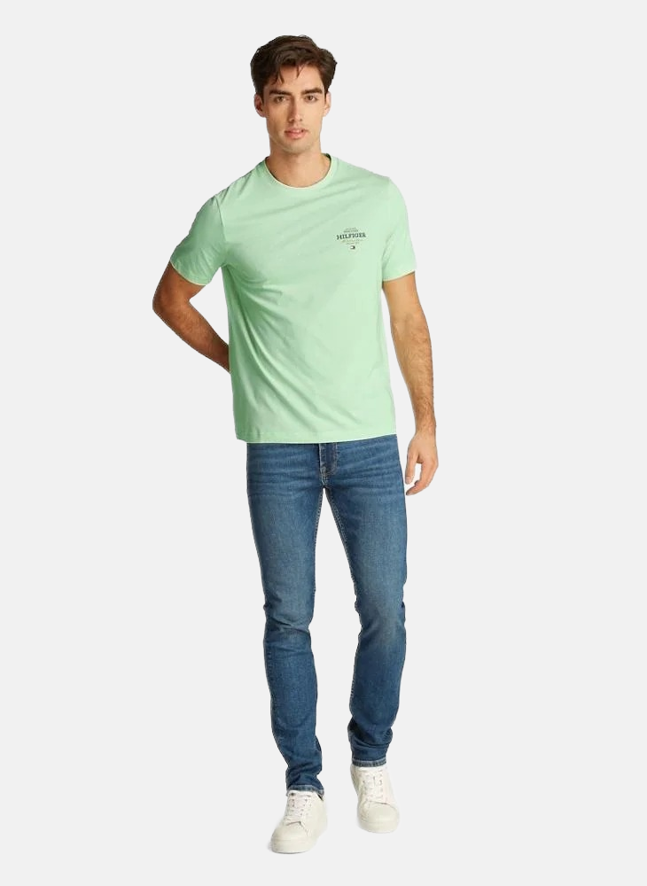 Tommy Hilfiger zelena muška majica s kratkim rukavima-[SKU]