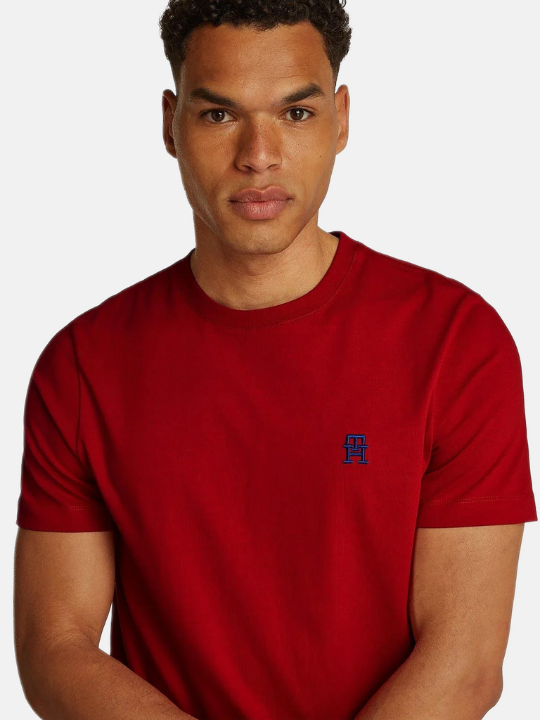 Tommy Hilfiger crvena muška majica s kratkim rukavima-[SKU]