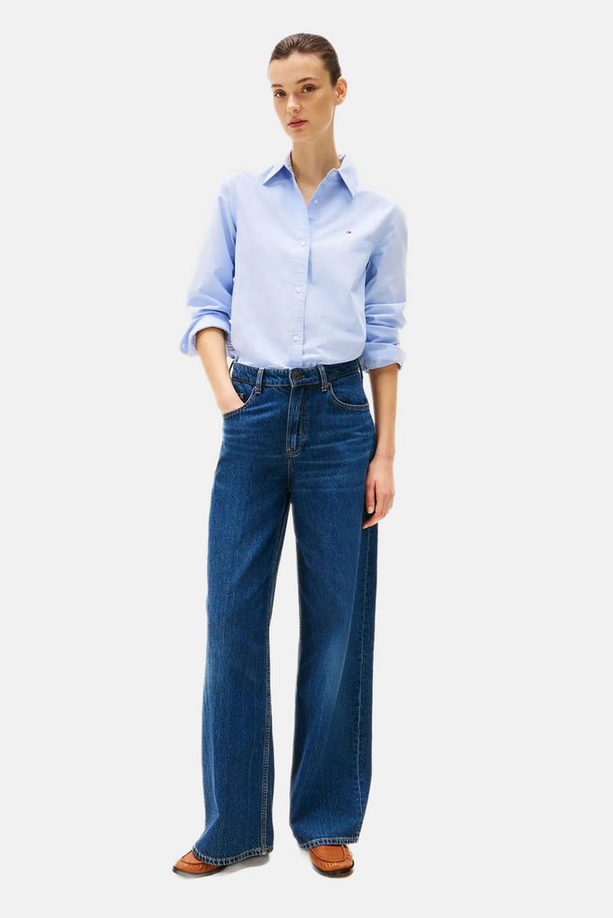 Tommy Hilfiger svijetlo plava ženska košulja s dugim rukavima-[SKU]