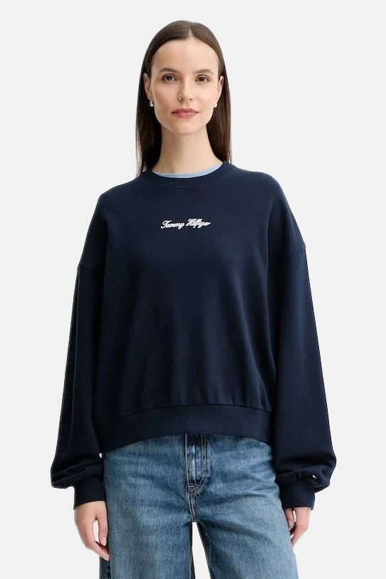 Tommy Hilfiger plava ženska majica s dugim rukavima-[SKU]