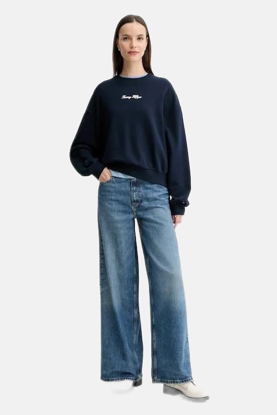 Tommy Hilfiger plava ženska majica s dugim rukavima-[SKU]