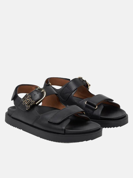 Tommy Hilfiger crne ženske sandale s remenčićima-[SKU]